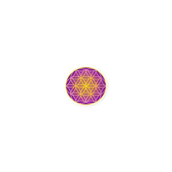 Purple Flower of Life Bubble-free Stickers - Image 4