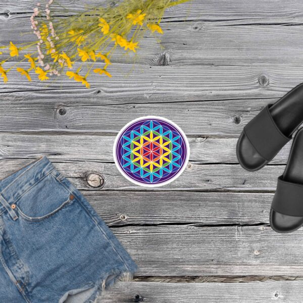 Coloful Flower of Life Bubble-free Stickers - Image 4