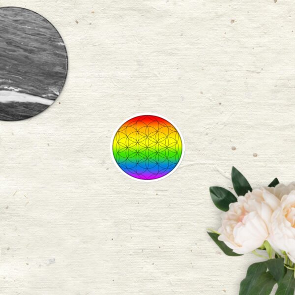 Rinbow Flower of Life Bubble-free Stickers - Image 4