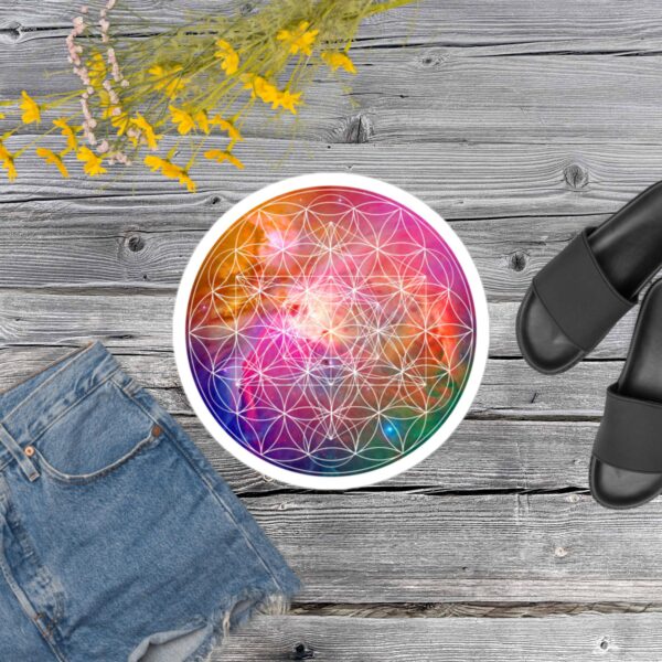 Coloful Flower of Life Bubble-free Stickers