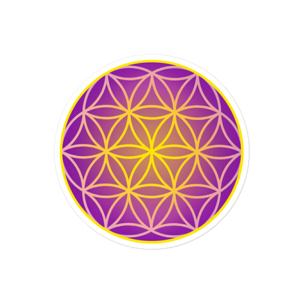 Purple Flower of Life Bubble-free Stickers - Image 3