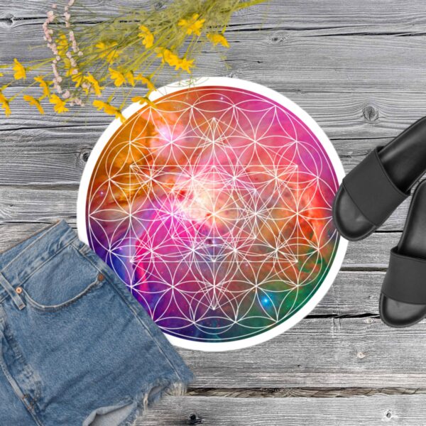 Coloful Flower of Life Bubble-free Stickers - Image 2
