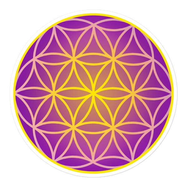 Purple Flower of Life Bubble-free Stickers - Image 2